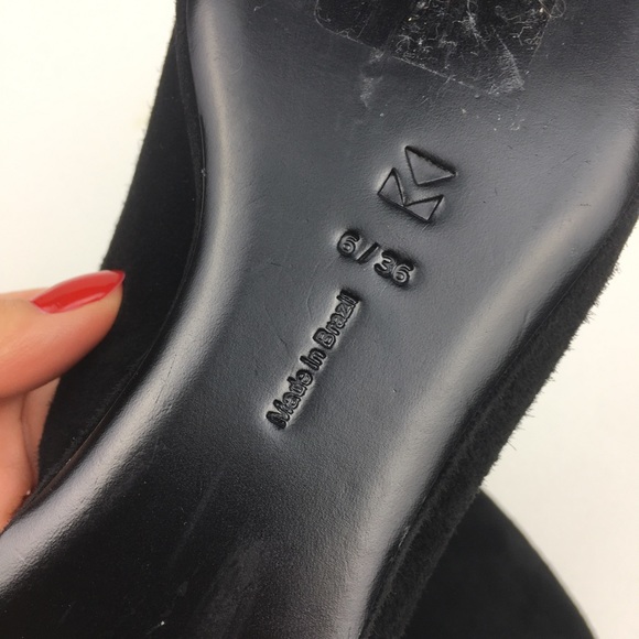 Mercedes Castillo mule black suede leather wedge - Picture 7 of 9